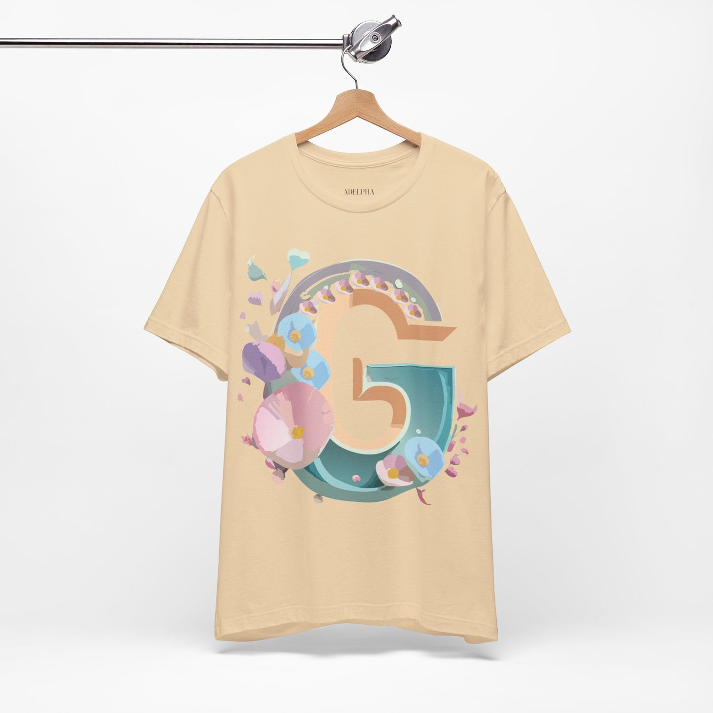 Natural Cotton Tee Shirt - Letters Collection - G