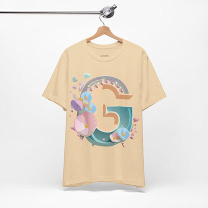 Natural Cotton Tee Shirt - Letters Collection - G Printify