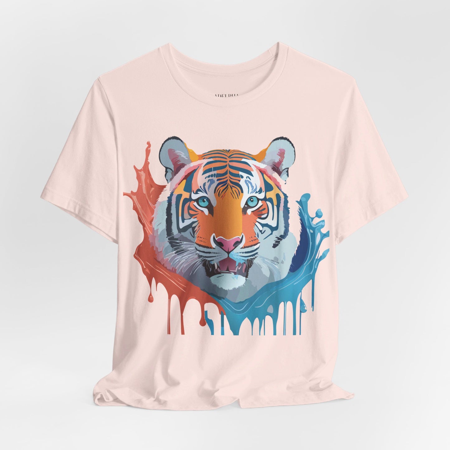 Natural Cotton Tee Shirt with Tiger