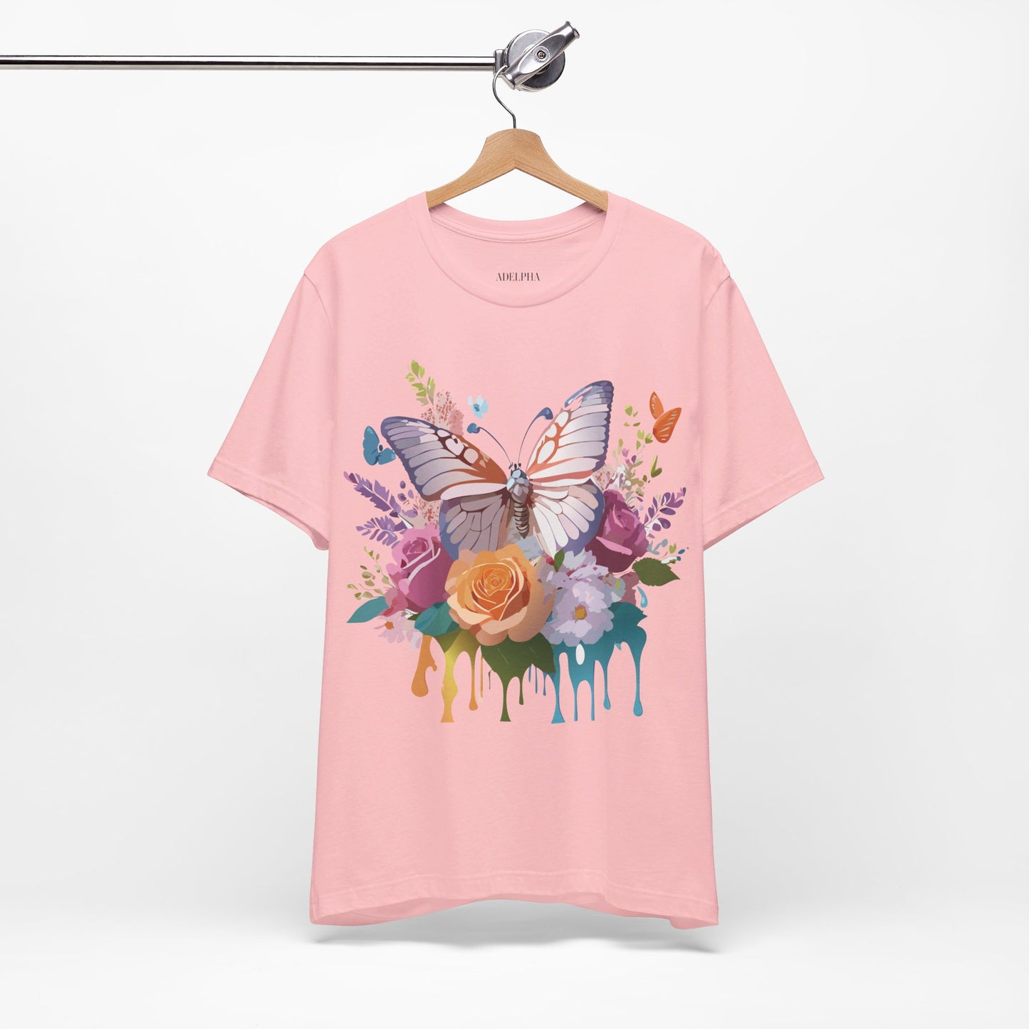 T-shirt en coton naturel avec papillon