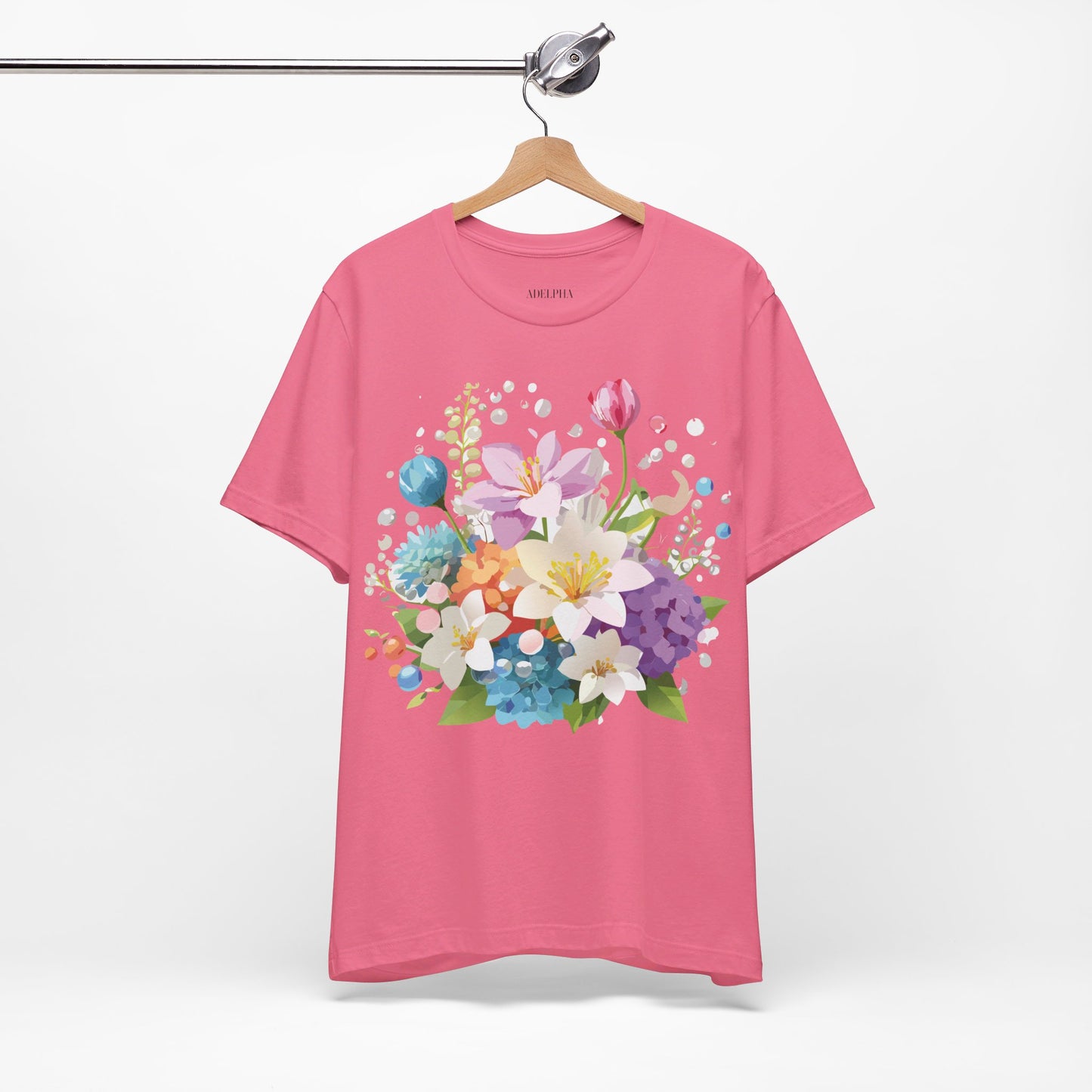 T-Shirt aus natürlicher Baumwolle mit Blumen