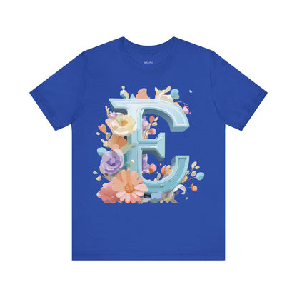 Natural Cotton Tee Shirt - Letters Collection - E Printify