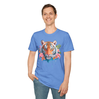 Tiger Shirt Unisex Animal Tee Gildan Softstyle 64000 Cotton Tee