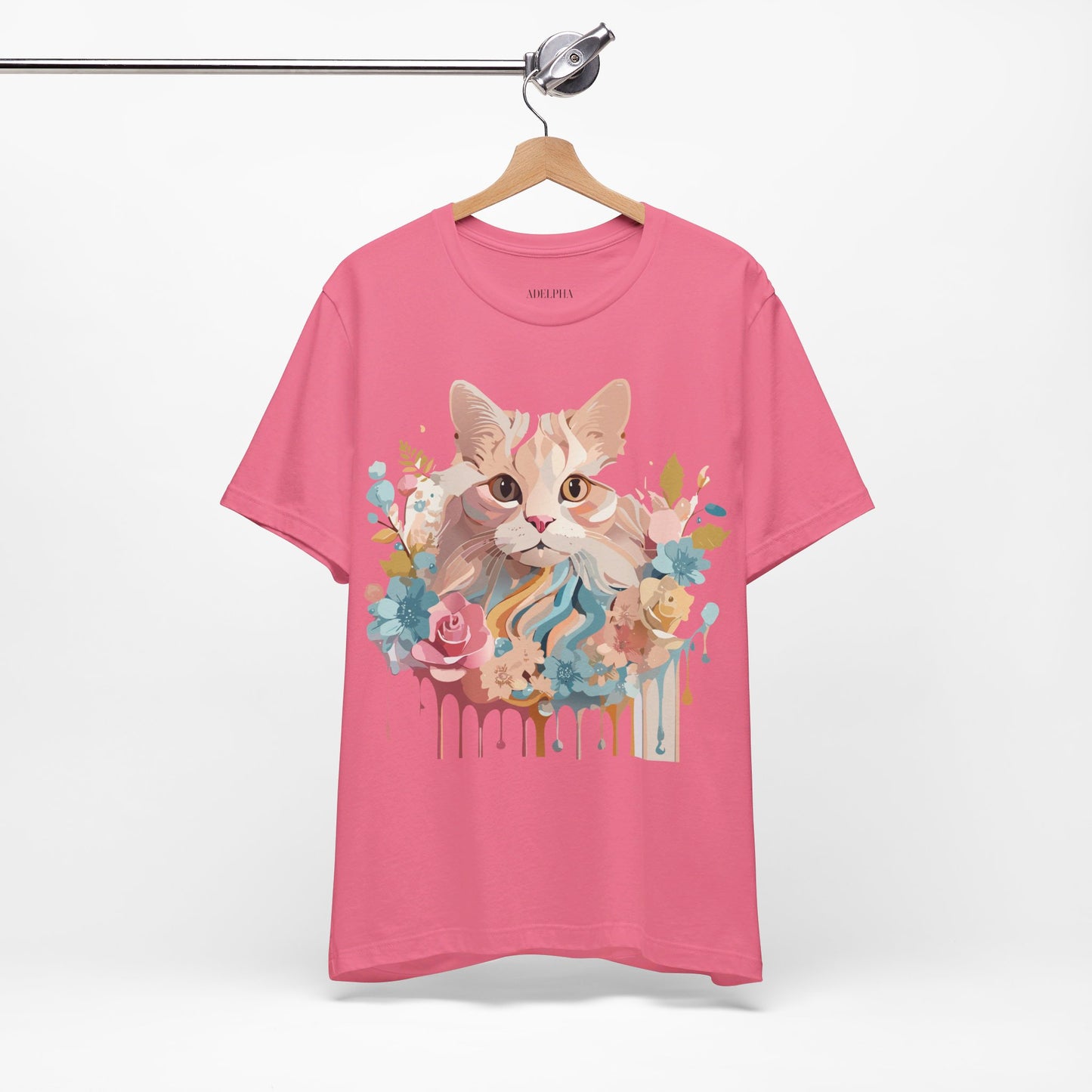 T-Shirt aus natürlicher Baumwolle mit Katze