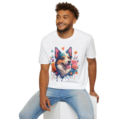 Animal Print Dog Shirt Unisex Softstyle Cotton Tee For Pet Lovers