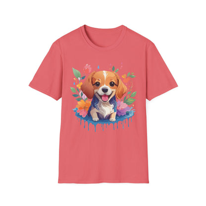 Dog Shirt Animal Print Tee Unisex Gildan Softstyle 64000 Cotton Tee