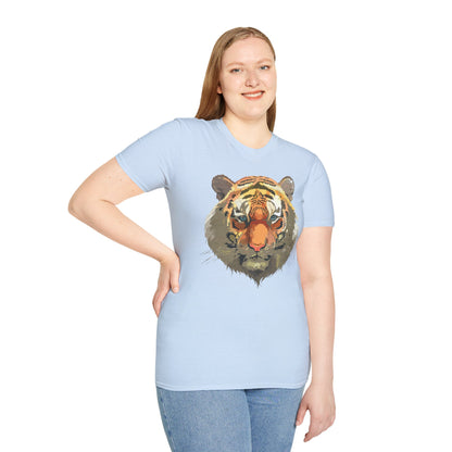 Unisex Tiger Shirt Gildan Softstyle 64000 Cotton Tee For Everyday Comfort