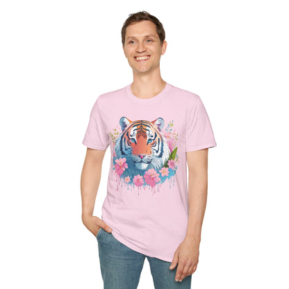 Unisex Tiger Shirt Gildan Softstyle 64000 Cotton Tee Everyday Comfort