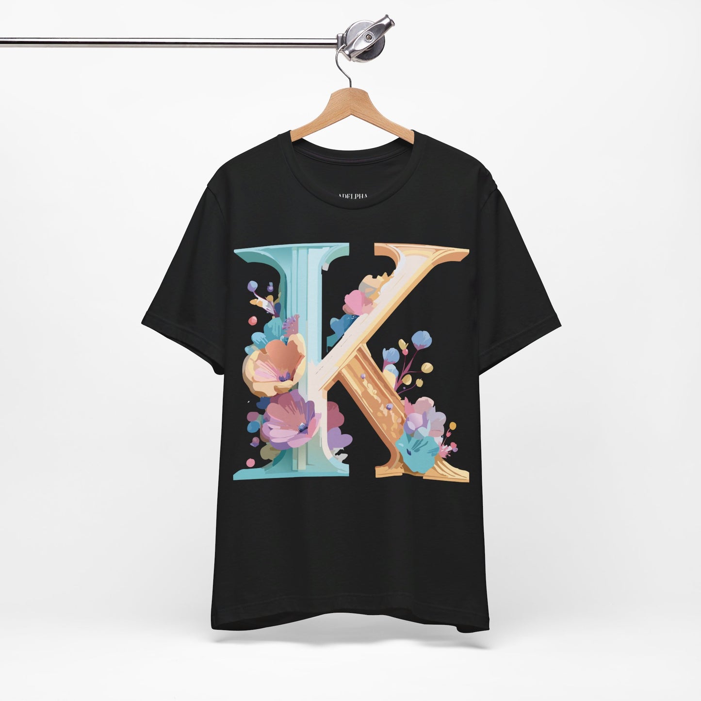 Natural Cotton Tee Shirt - Letters Collection - K