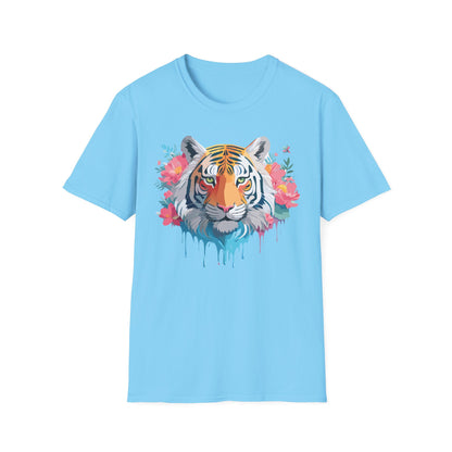 Tiger Shirt Unisex Animal Tee 100 Percent Ring Spun Cotton Softstyle