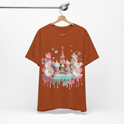 Natural Cotton Tee Shirt - Beautiful Places Collection - Moscow Printify