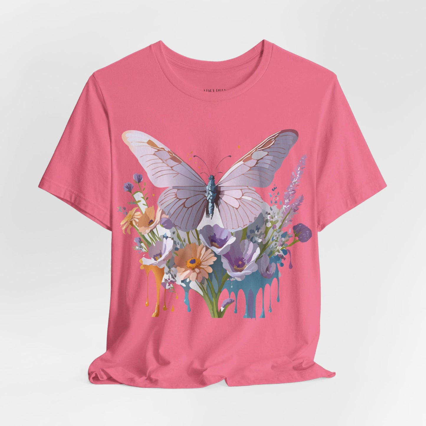 T-shirt en coton naturel avec papillon