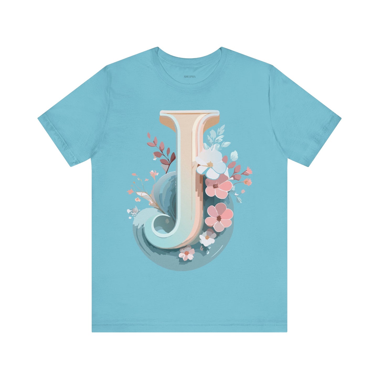 Natural Cotton Tee Shirt - Letters Collection - J