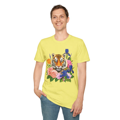 Tiger Shirt Unisex Animal Tee Gildan Softstyle 64000 100 Percent Cotton