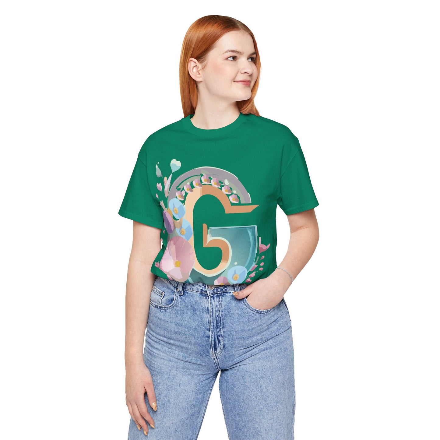 Natural Cotton Tee Shirt - Letters Collection - G