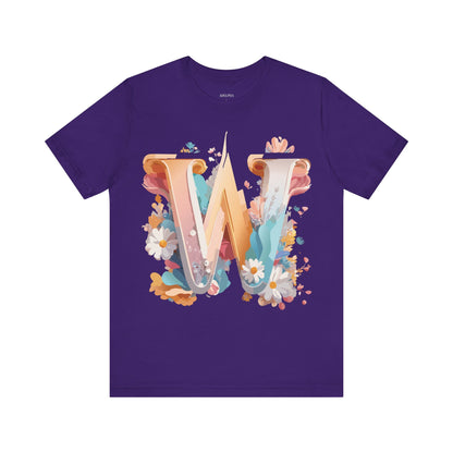 Natural Cotton Tee Shirt - Letters Collection - W Printify