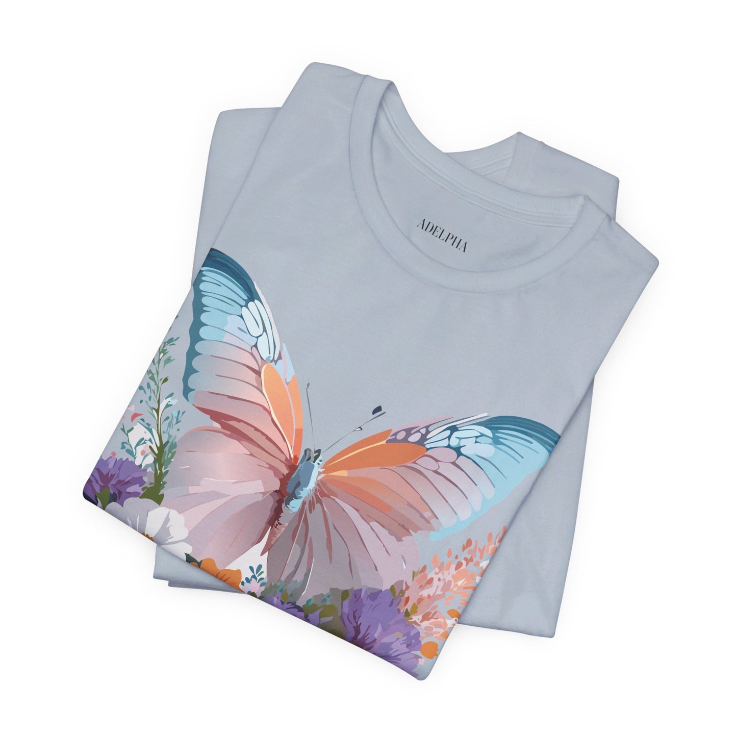 T-shirt en coton naturel avec papillon