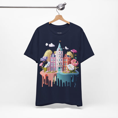 Natural Cotton Tee Shirt - Beautiful Places Collection - Amsterdam Printify