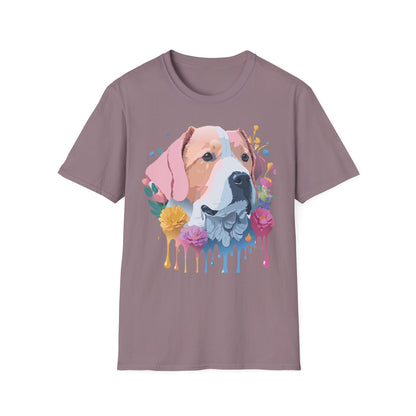 Dog Shirt Unisex Softstyle Cotton Tee 64000 Graphic Animal Print