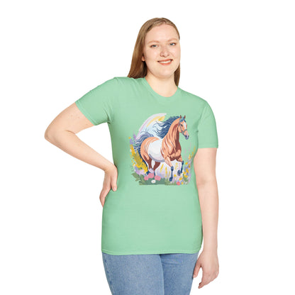 Horse Shirt Unisex Gildan Softstyle Tee 100 Ring Spun Cotton