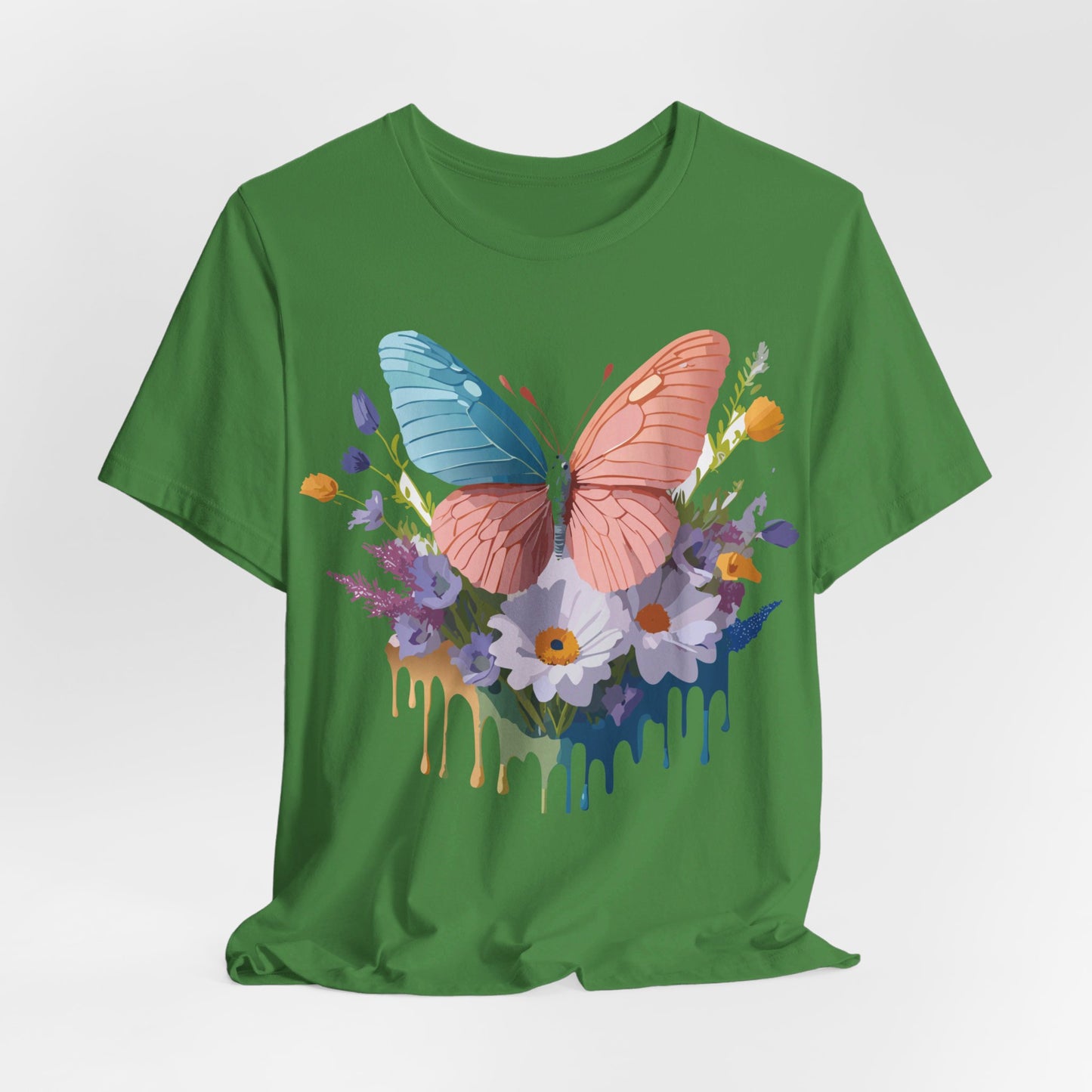 T-Shirt aus natürlicher Baumwolle mit Schmetterling