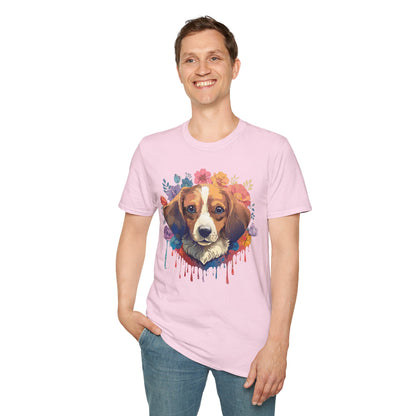 Unisex Dog Shirt Animal Print Tee Gildan Softstyle 64000 Cotton
