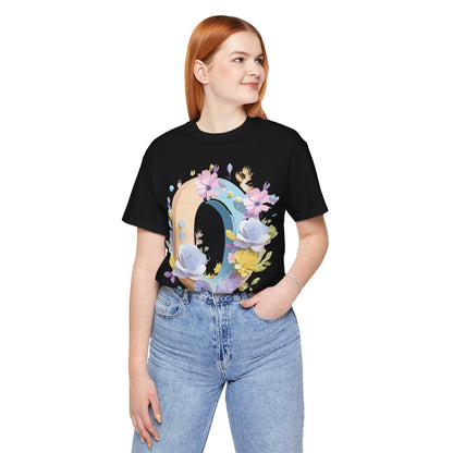 Natural Cotton Tee Shirt - Letters Collection - O Printify