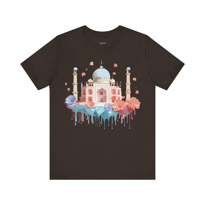 Natural Cotton Tee Shirt - Taj Mahal, India Printify