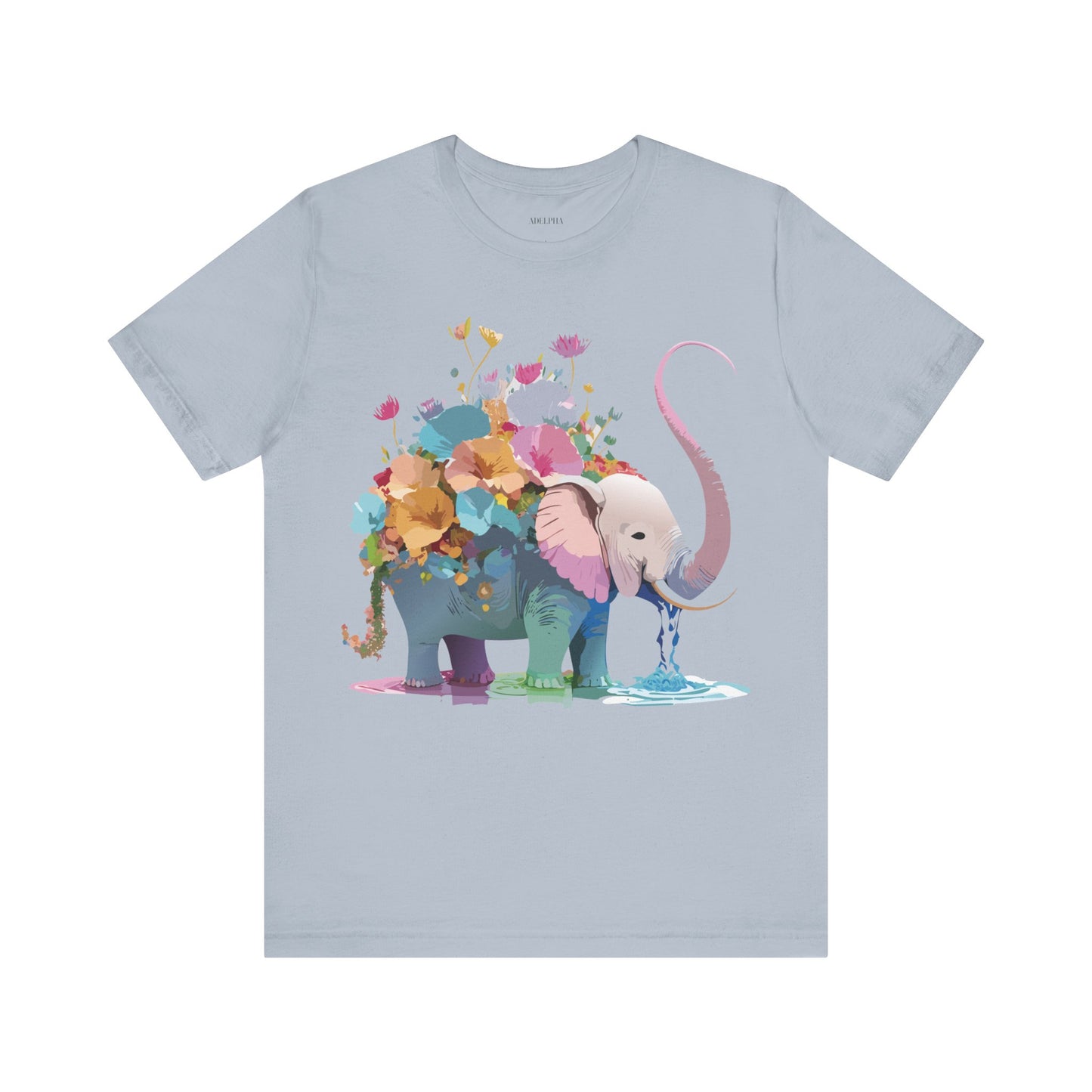 Natural Cotton Tee Shirt with Elephant