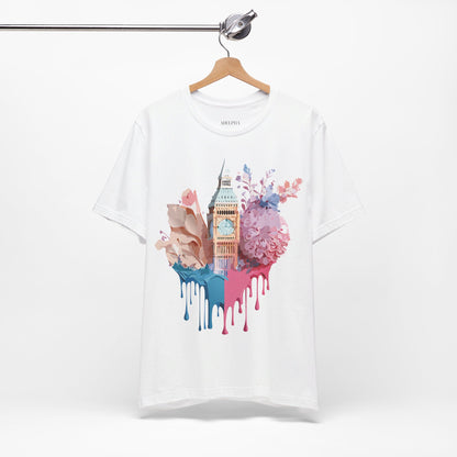 Natural Cotton Tee Shirt - Beautiful Places Collection - London Printify