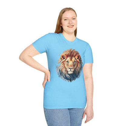 Unisex Lion Shirt Gildan Softstyle 64000 Tee 100 Percent Ring Spun Cotton