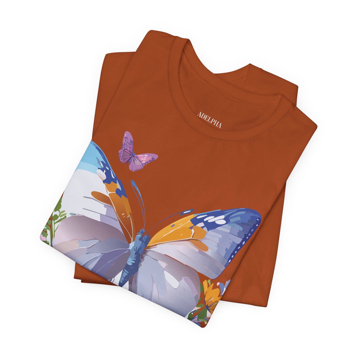 T-Shirt aus natürlicher Baumwolle mit Schmetterling