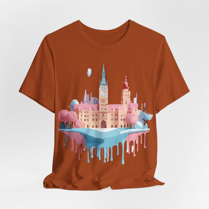 Natural Cotton Tee Shirt - Beautiful Places Collection - Prague Printify