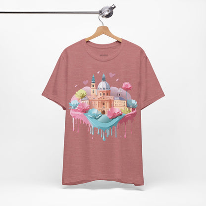 Natural Cotton Tee Shirt - Beautiful Places Collection - Prague Printify