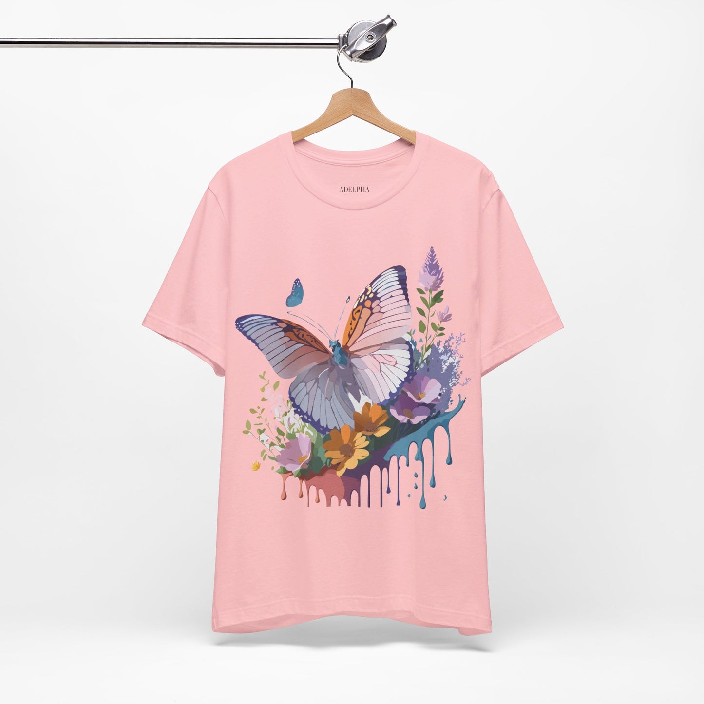 T-shirt en coton naturel avec papillon