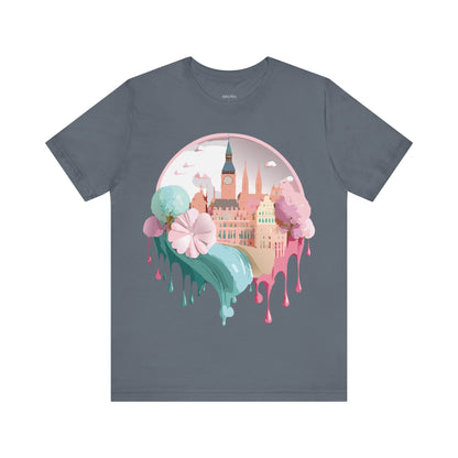 Natural Cotton Tee Shirt - Beautiful Places Collection - Prague Printify