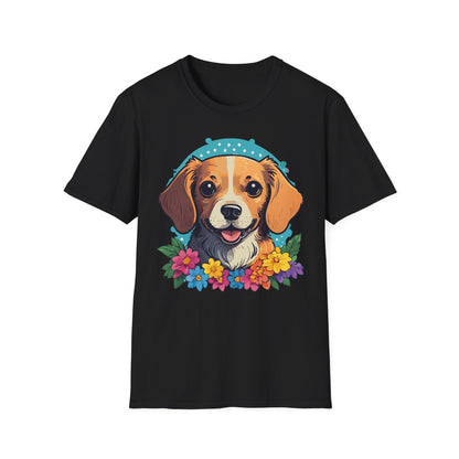 Dog Shirt Unisex Animal Tee Softstyle Cotton Ring Spun Comfort