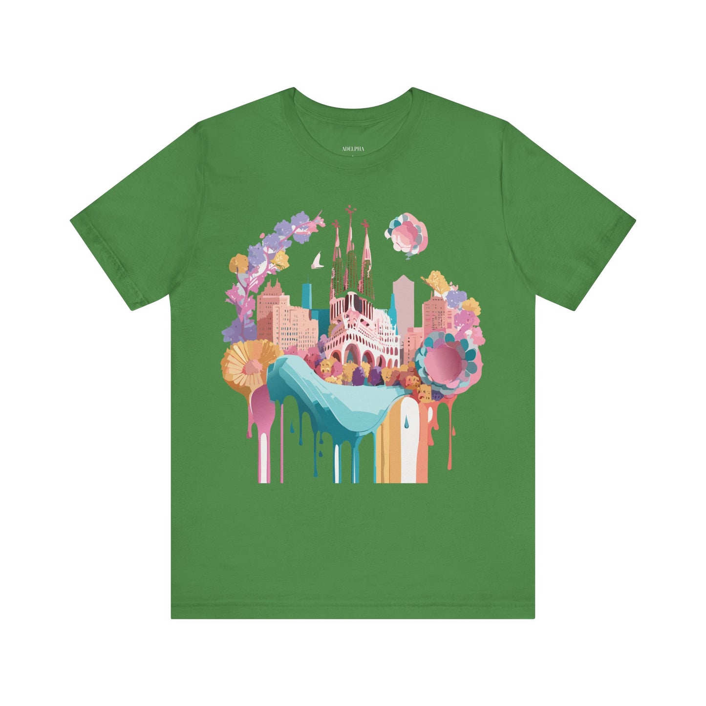 Natural Cotton Tee Shirt - Beautiful Places Collection - Barcelona