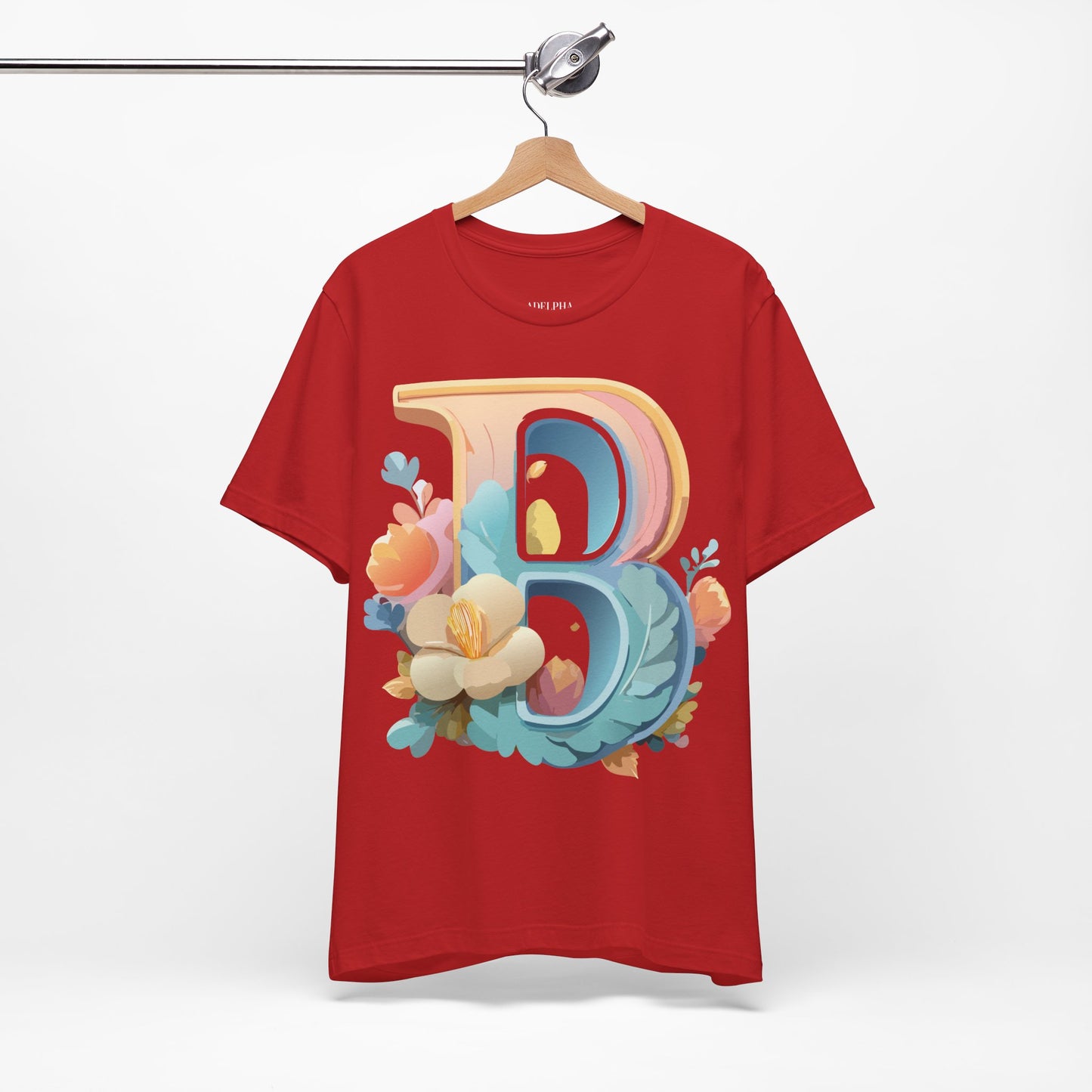 Natural Cotton Tee Shirt - Letters Collection - B