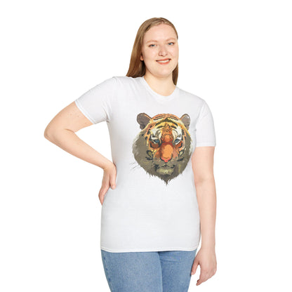 Unisex Tiger Shirt Gildan Softstyle 64000 Cotton Tee For Everyday Comfort