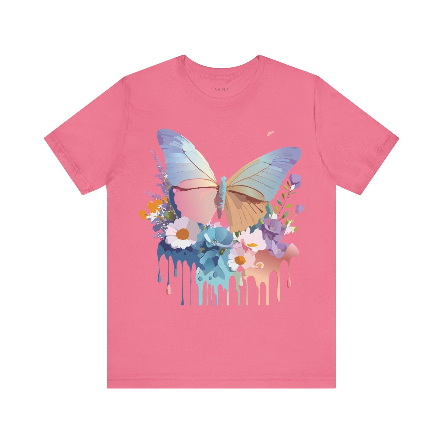 T-Shirt aus natürlicher Baumwolle mit Schmetterling