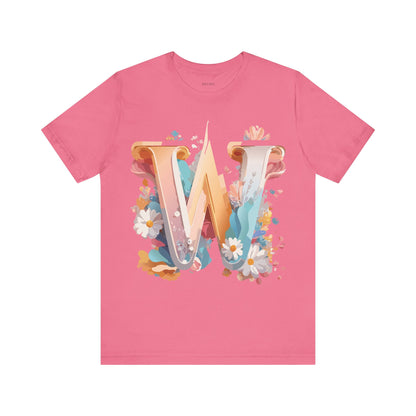Natural Cotton Tee Shirt - Letters Collection - W Printify
