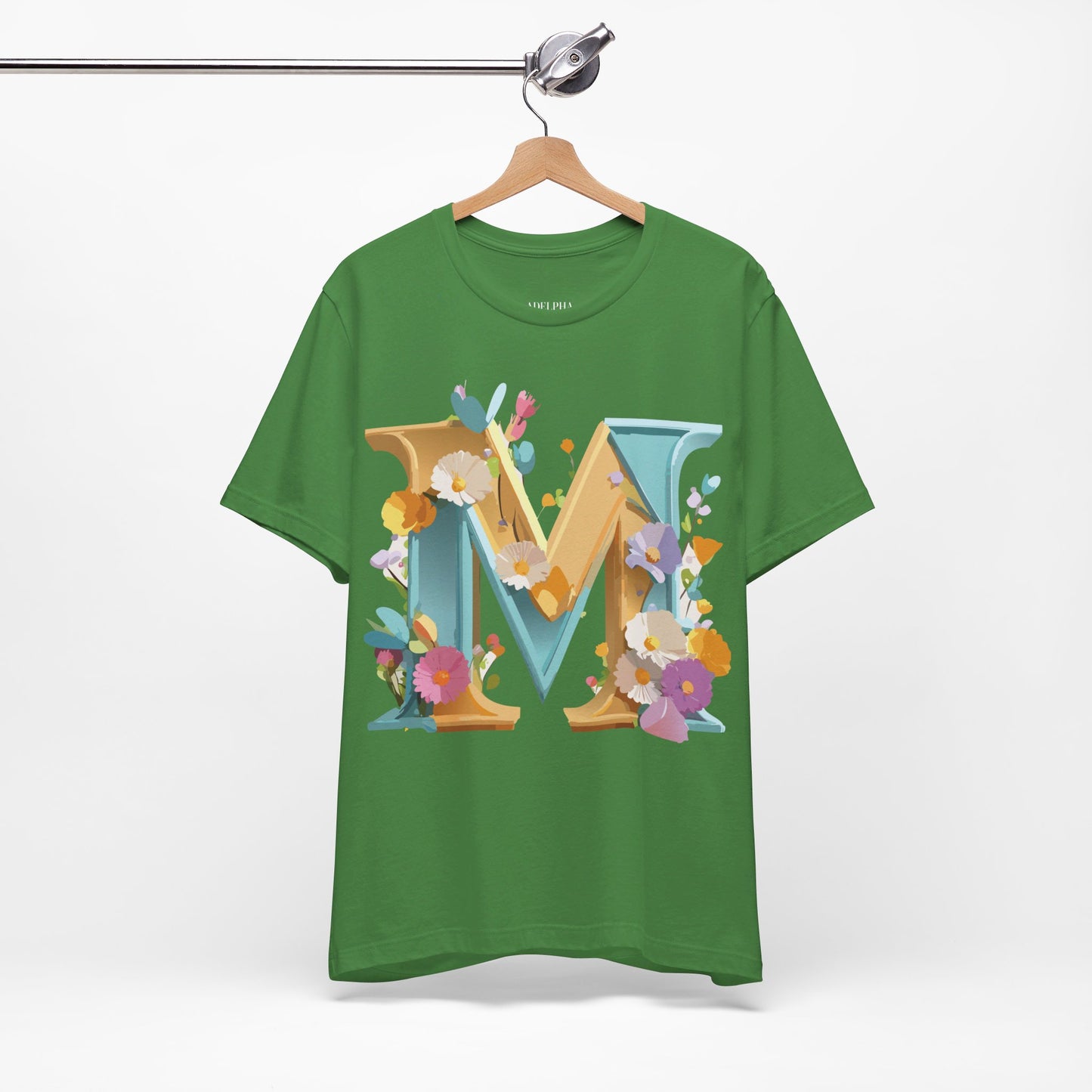 Natural Cotton Tee Shirt - Letters Collection - M