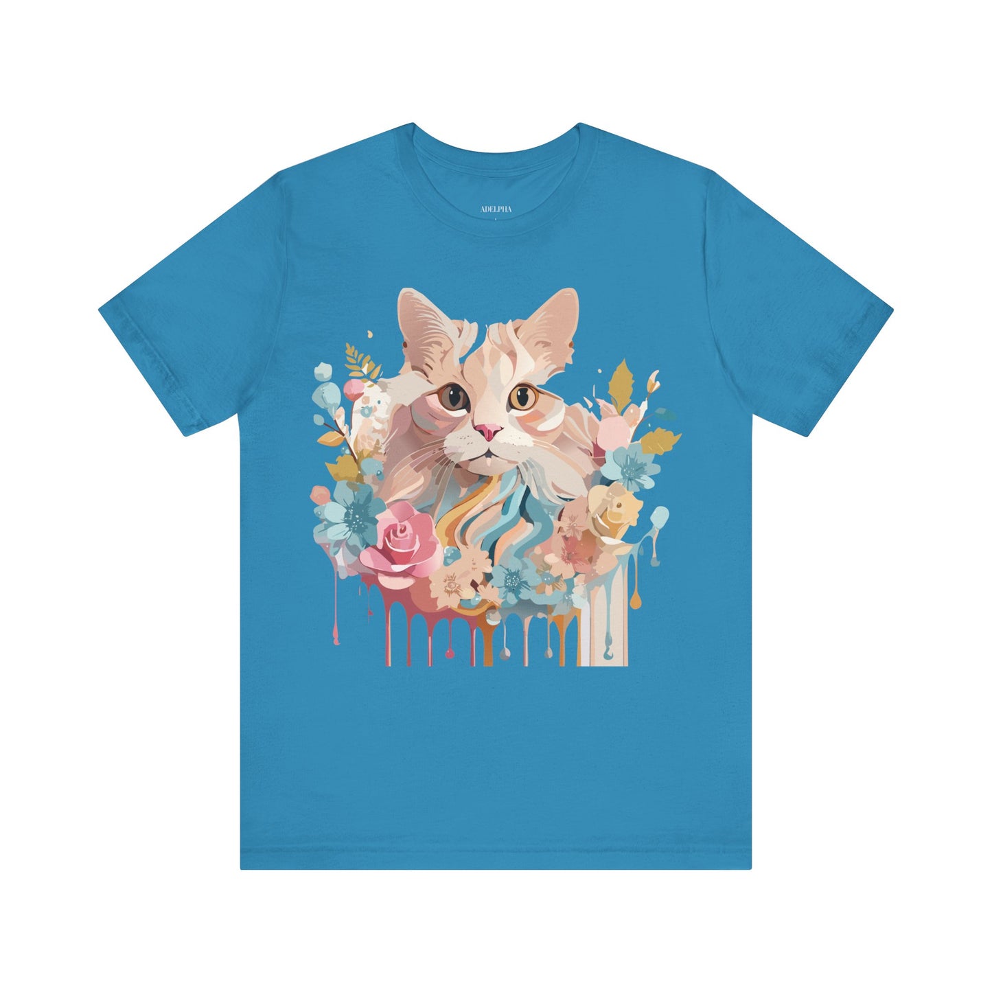 T-Shirt aus natürlicher Baumwolle mit Katze