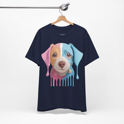 Natural Cotton Tee Shirt with Dog Printify