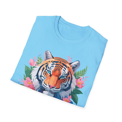 Tiger Shirt Unisex Animal Tee Softstyle Gildan 64000 Cotton Tee