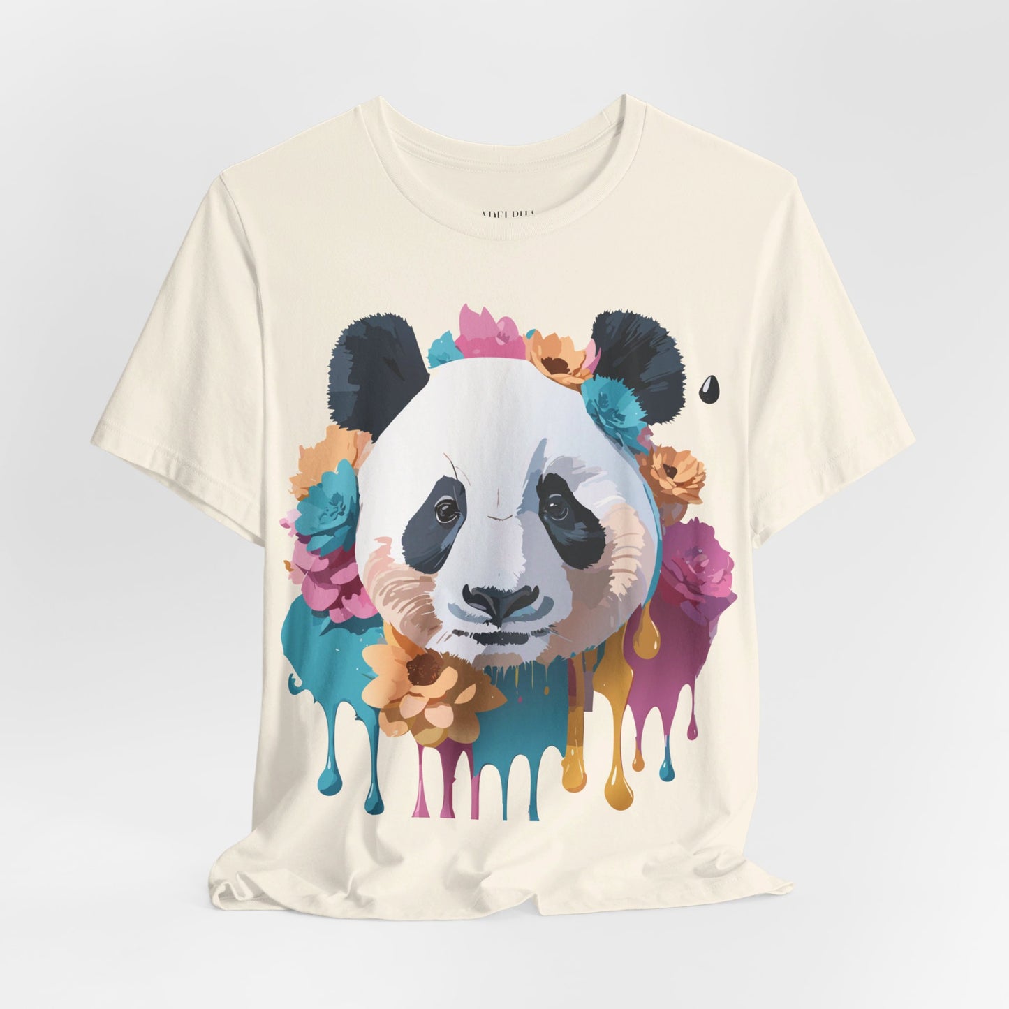 T-Shirt aus natürlicher Baumwolle mit Panda