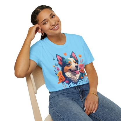 Animal Print Dog Shirt Unisex Softstyle Cotton Tee For Pet Lovers