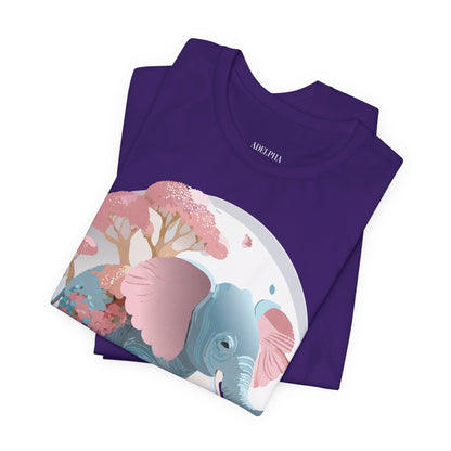 Natural Cotton Tee Shirt with Elephant Printify