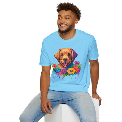 Unisex Dog Shirt With Animals Tee Softstyle Gildan 64000 Comfort Fit